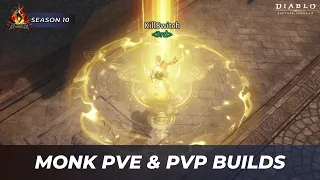 Diablo Immortal - Monk PVE & PVP Builds Season 10