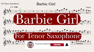 Barbie Girl - Aqua - Sheet music for tenor Sax