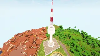 [Minecraft] Dig up 160,000 blocks and build a 239m Namsan Tower in Seoul