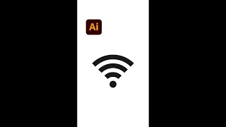 WIFI Logo Icon Design - Illustrator tips #shorts - Design.lk