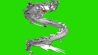 HD China dragon green screen material