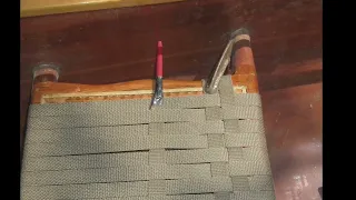 Replacing canoe seat caning with webbing