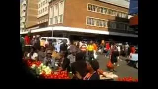Walk from Johannesburg Park station to nearby taxi rank