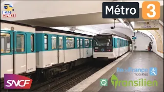 【4K】🇫🇷 Paris Metro Ligne 3 / RATP | Euro Express