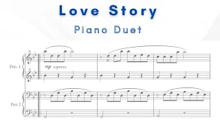 "Love Story" for Piano Duet