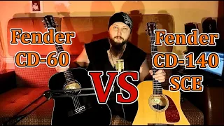 Fender CD-60 VS Fender CD-140SCE (laminate top VS  solid top)