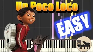 EASY Un Poco Loco - Coco Movie [Piano Tutorial] (Synthesia) HD Cover