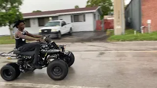 Almost Flipped Drifting My 05 Yamaha Banshee In The Rain!!After Giving It “TheVeeTouch”