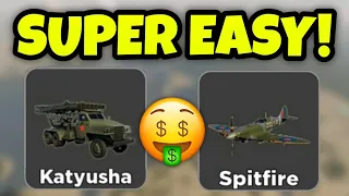 How To GET The Katyusha & Spitfire Super Fast! | War Tycoon