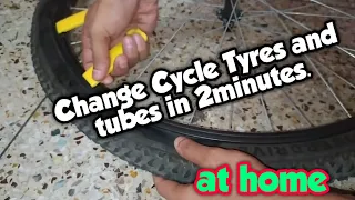 How to Remove and Install a Bicycle Tire & Tube at home || Open cycle tyre at home.