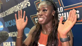 Texas’ Rhasidat Adeleke after winning 2023 NCAA 400 title