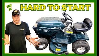 Hard To Start Lawn Tractor - Easy Fix!