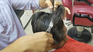 ASMR Barber Long Hair Transformation #alrayaanhairstudio
