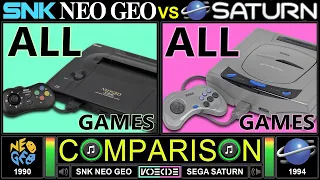 Shared All Games (Neo Geo vs Sega Saturn) Side by Side Comparison | VCDECIDE