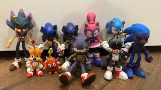 Showing all my custom sonic the hedgehog jakks pacific figures sonic.exe, bulbasquirtle, and oc