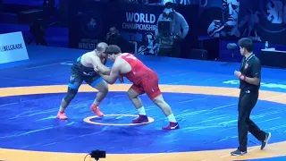 فينال طلايى كشتى امين ميرزازاده در مسابقات جهانى ٢٠٢٣ صربستان😍🏆|Amin Mirzazadeh #wrestling #کشتی