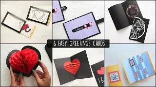 6 Easy DIY Greeting Cards | Handmade Cards |  Card Making Ideas