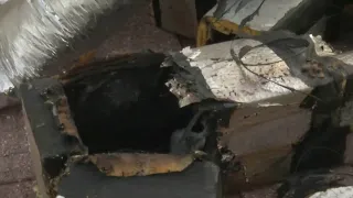 Heating unit catches fire inside home