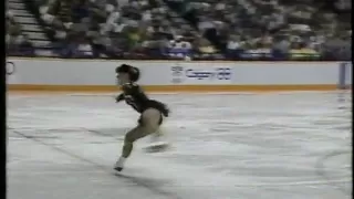 Midori Ito 伊藤 みどり (JPN) - 1988 Calgary, Figure Skating, Ladies' Short Program (US ABC)