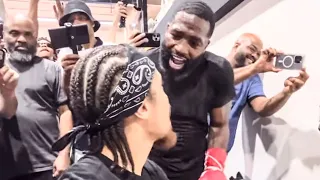 Adrien Broner STEPS TO Blair Cobbs & SNAPS during HEATED CONFRONTATION