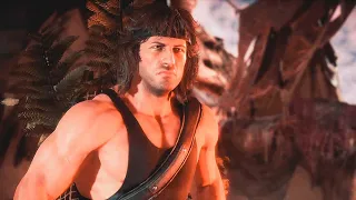 RAMBO and TERMINATOR T-800 - All Intro Dialogues - Mortal Kombat 11 [MK11 4K PS5]