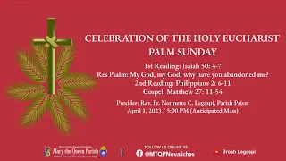 LIVE - CELEBRATION OF THE HOLY EUCHARIST, PALM SUNDAY