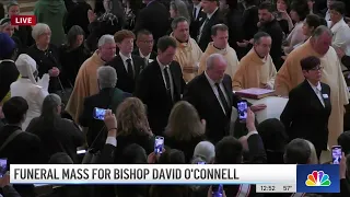 Live Video: Mourners bid final farewell to slain LA bishop David O'Connell.