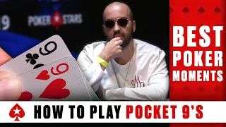 THREE WAYS to play a pair of 9’s ♠️ Best Poker Moments ♠️  PokerStars Global