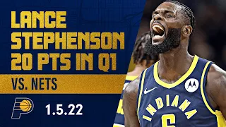 Lance Stephenson Sets NBA Record With 20 First Quarter Points Off The Bench | Indiana Pacers