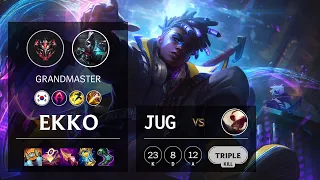 Ekko Jungle vs Lee Sin - KR Grandmaster Patch 11.15