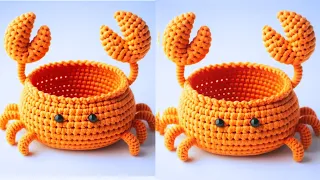 AMAZING ⚡💯👍CROCHET DESIGN BASKET 💥💯👌BEAUTIFUL KNITTING CROCHET BASKET IDEA VERY EASY