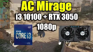 Assassin's Creed Mirage - i3 10100 + RTX 3050 | 1080p All Preset Tested