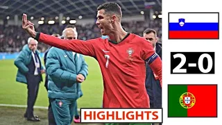 Portugal vs Slovenia (0-2) Match Highlights | Ronaldo's Furious reaction after the Match