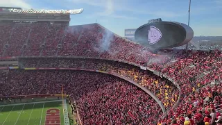 Arrowhead Stadium begins to get loud prior to AFC Championship (January 30th, 2022)