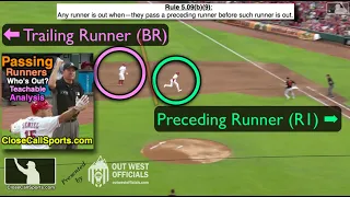 Teachable - Officiating a Runners Passing Play with 1B Umpire Dan Bellino in Cincinnati