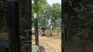 Mahindra Arjun 🚜loaded trolley pulling power💪💪 #shorts #tractor