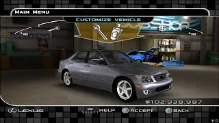 Midnight Club 3 Customization Lexus IS300