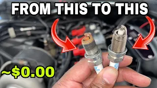 (MORE HORSEPOWER HOW TO RESTORE AND CLEAN YOUR SPARK PLUGS FOR 0 DOLLARS ON YOUR AUDI OR ANY CAR !!!