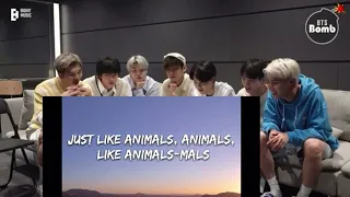 Bts react to animals song lyrics