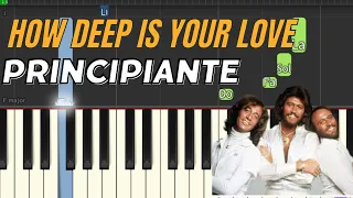 HOW DEEP IS YOUR LOVE- The Bee Gees- Piano Tutorial- Principiante