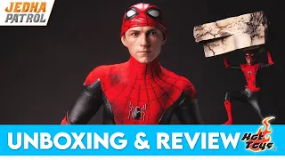 Hot Toys Spider-Man Battling Version Unboxing & Review | Spider-Man No Way Home