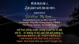 zai jiàn wǒ de àirén. Goodbye My Love. 再见我的爱人.Teresa Teng