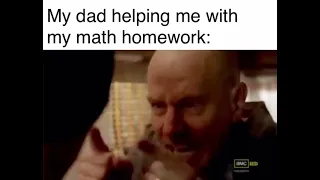 My dad helping me with my math homework