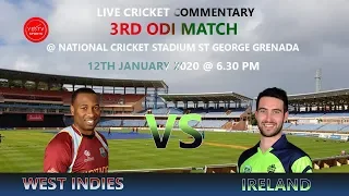CRICKET LIVE | WEST INDIES VS IRELAND | 3RD ODI | @ST GEORGE GRENADA WI  | YES TV SPORTS LIVE
