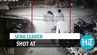 Watch: Shiv Sena leader Deepak Mhatre shot at by bike-borne assailants