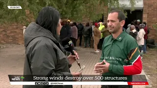 Cape Town Weather I Strong winds destroy over 500 structures in the Strand, Helderberg areas