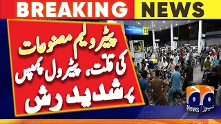 Shortage of petroleum products, huge crowd at petrol pumps | Geo News