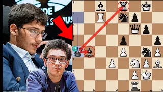 Unbelievable Tactic! Firouzja Punishes Caruana with Qa4 Fork!