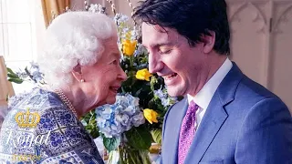 The Queen makes Justin Trudeau laugh at her first in-person audience since Covid - Royal Insider