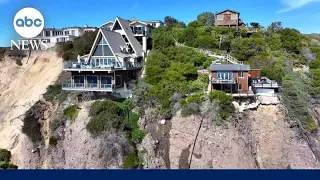 Landslide leaves California mansions teetering on cliff’s edge